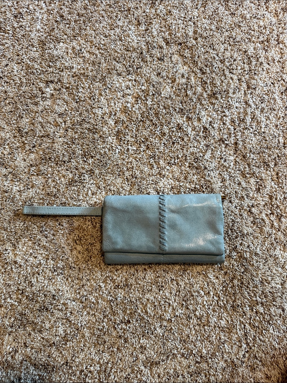 HOBO Leather Wristlet Wallet in Light Blue